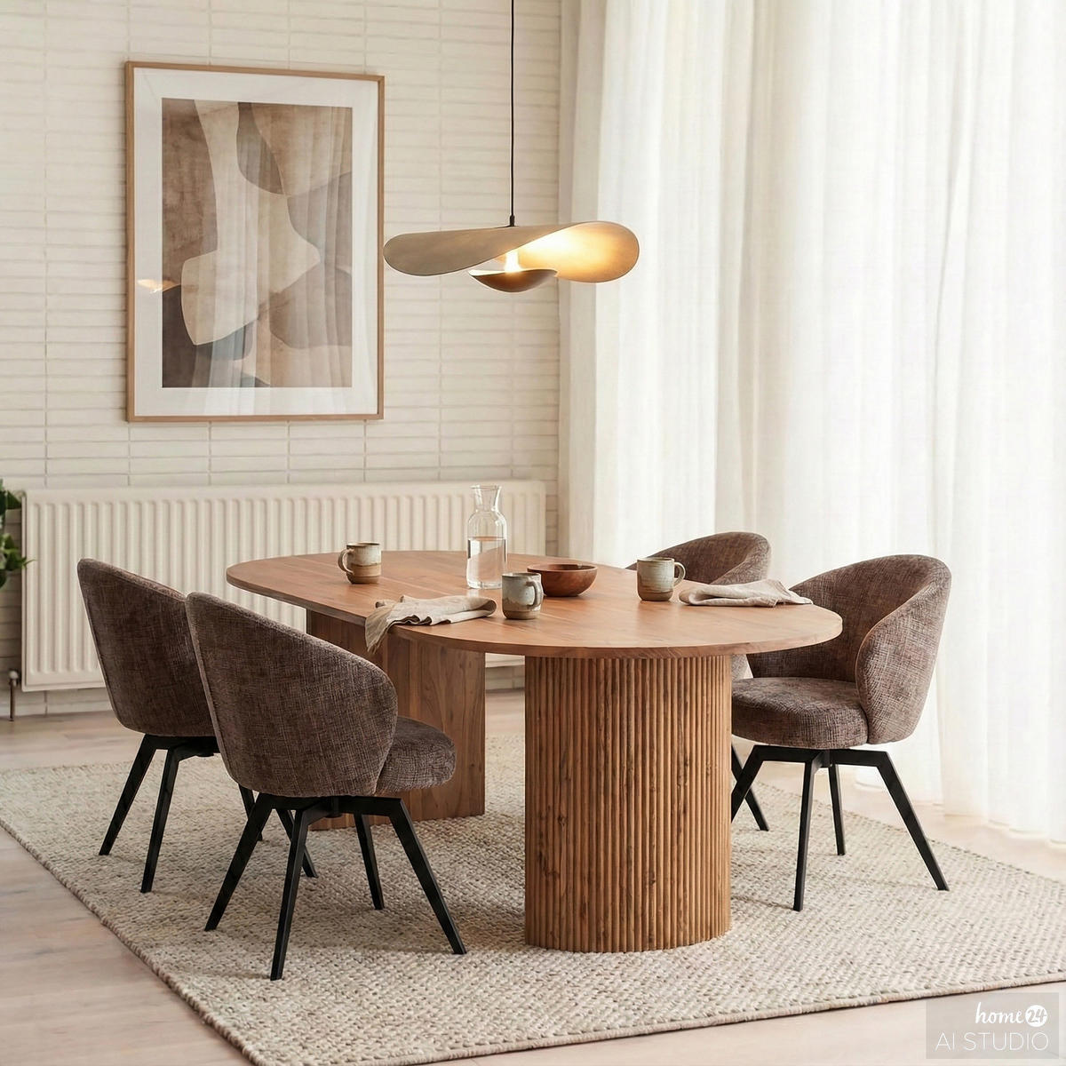 MASSIVER ESSTISCH - Akazie massiv - Braun/Akaziefarben, Akazienholz/Holz (100/200/76cm) - home24