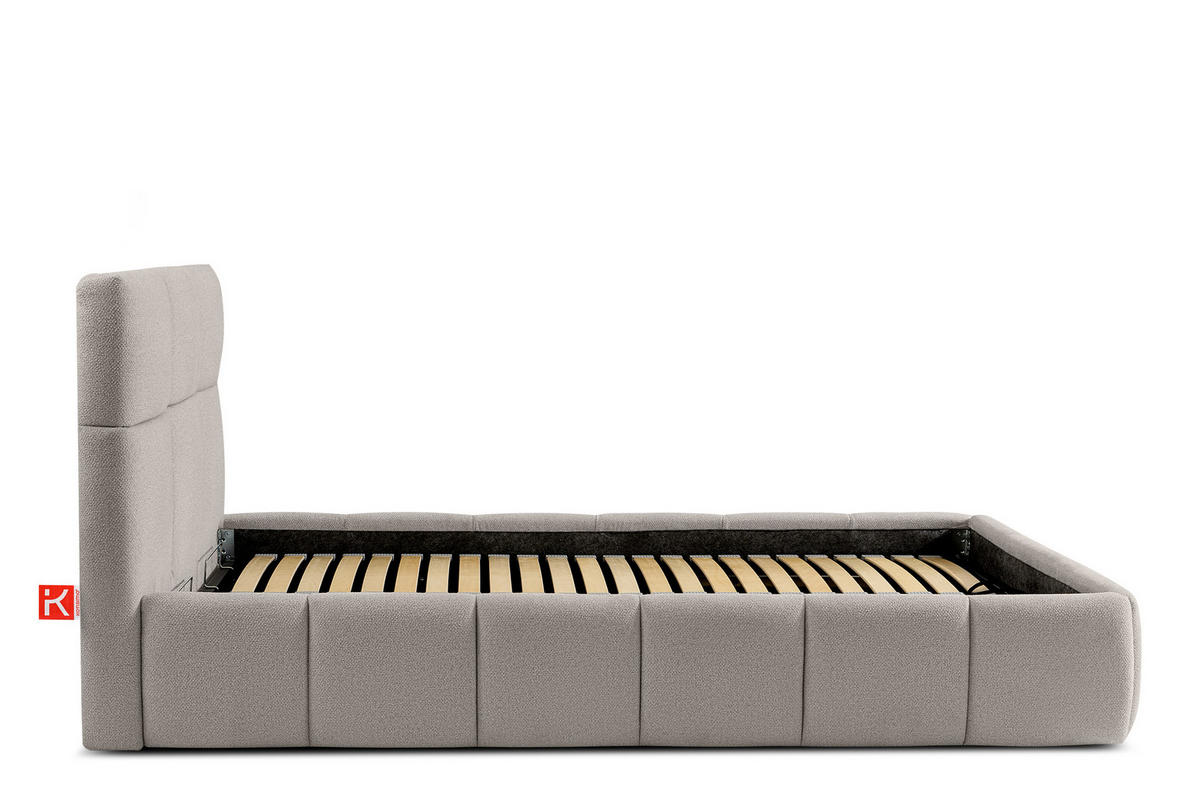 POLSTERBETT ALTOS Einzelbett, hellgrau - Hellgrau, Holz/Holzwerkstoff (120/200cm) - KONSIMO®