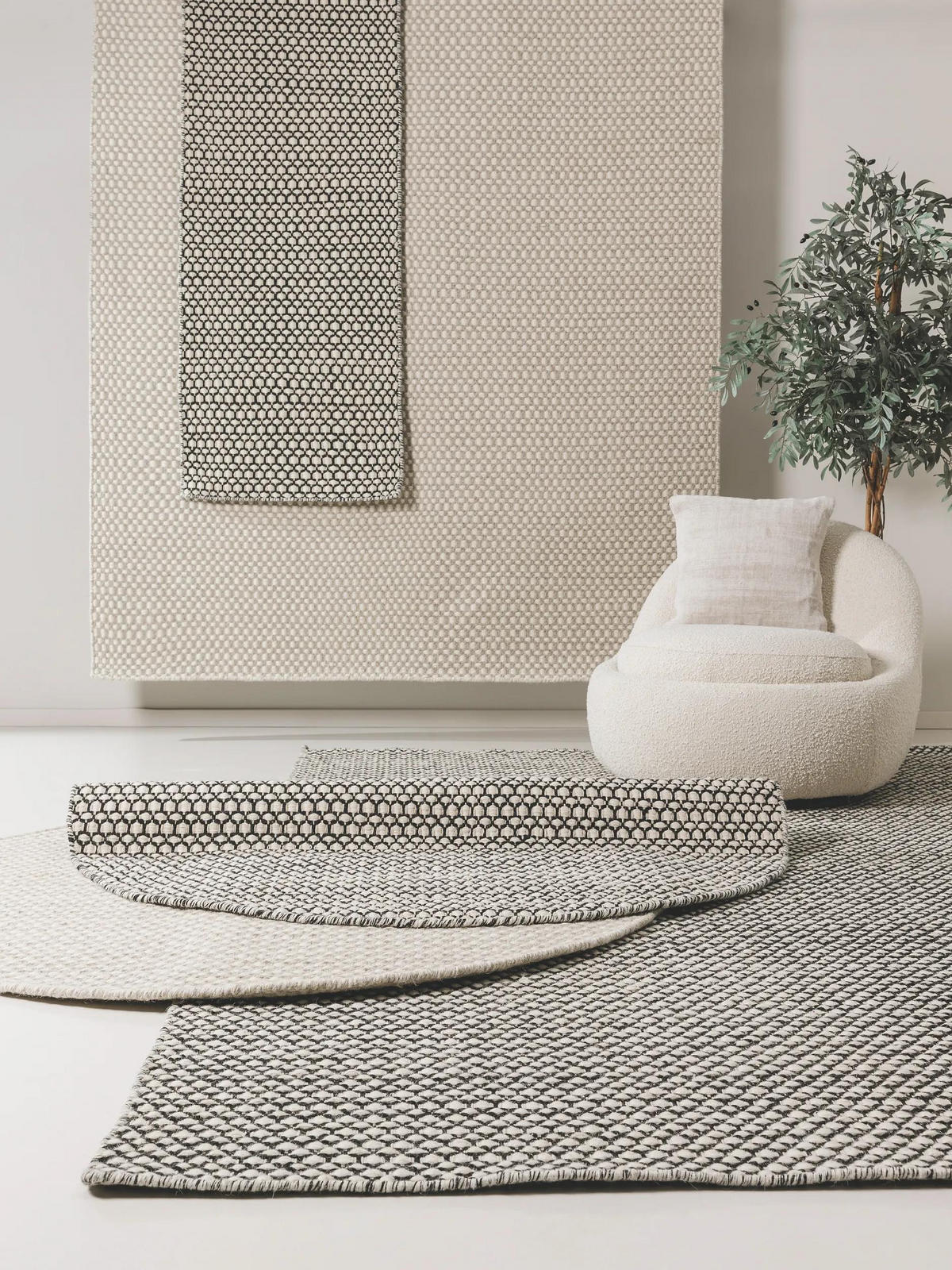 WOLLTEPPICH Hector Beige 160x230 cm - Beige, Textil (160/230cm) - benuta Finest