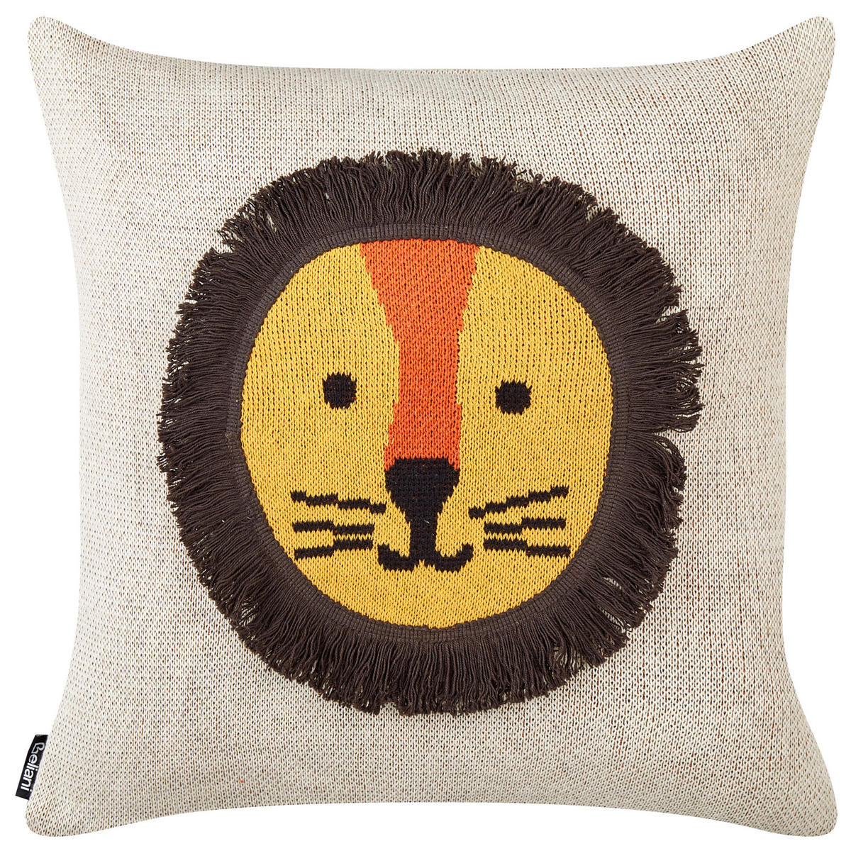 DEKOKISSEN 2er-Set Beige 45/45 cm Sarangar - Beige/Gelb, Naturmaterialien (45/45cm) - Beliani