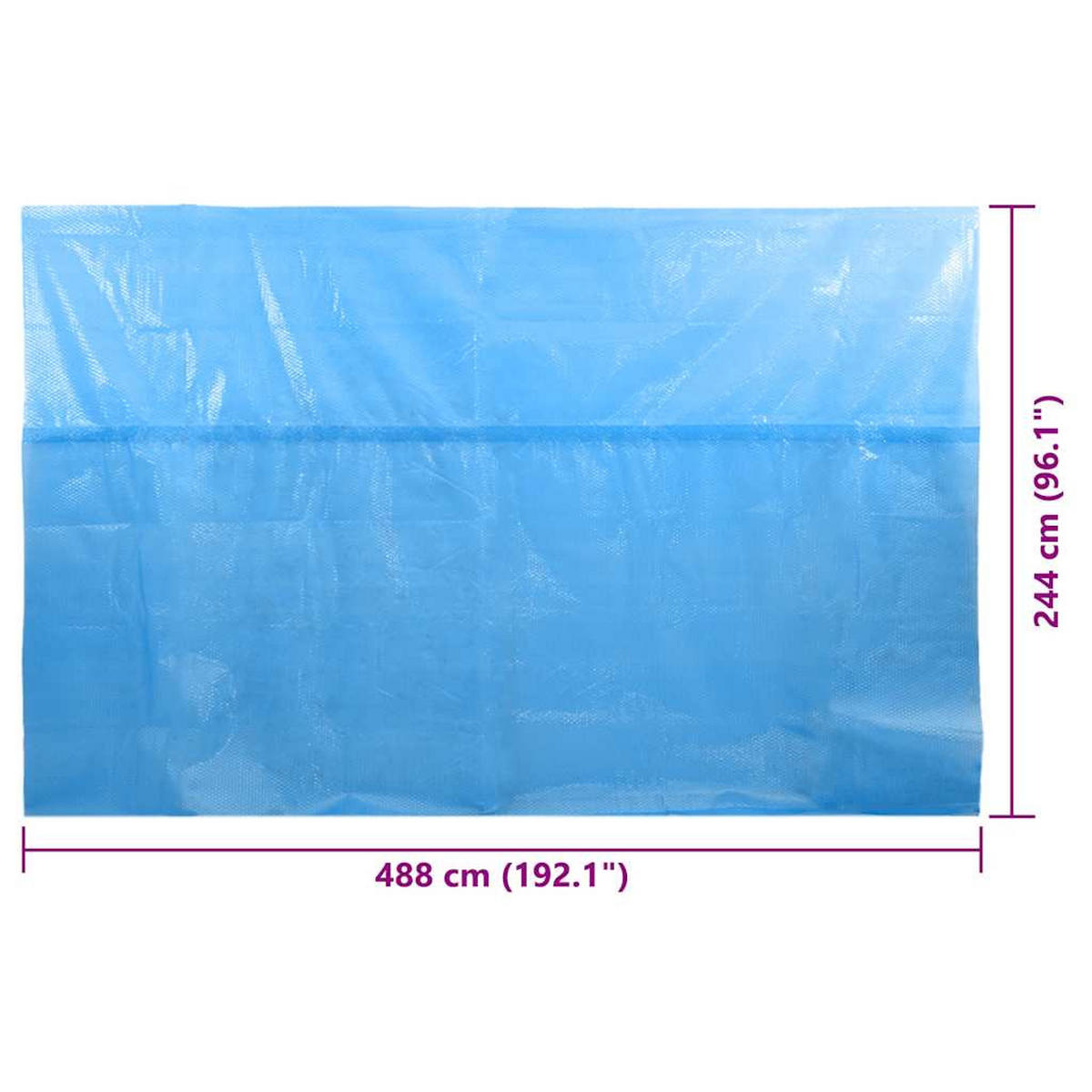 POOLABDECKUNG Blau 488/244 Cm PE - Blau, Kunststoff (244/488cm) - vidaXL