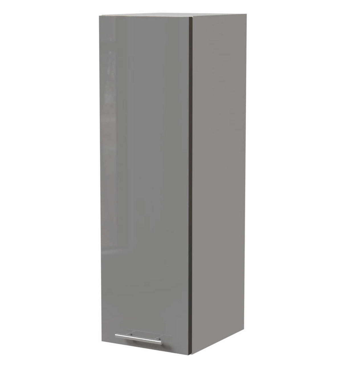 KÜCHENHÄNGESCHRANK W4/30 Essen Grau Hochglanz / Weiß Matt 30 / 32,5 / 96cm - Weiß/Grau, Holz/Holzwerkstoff (30/96/32.5cm) - Feldmann-Wohnen