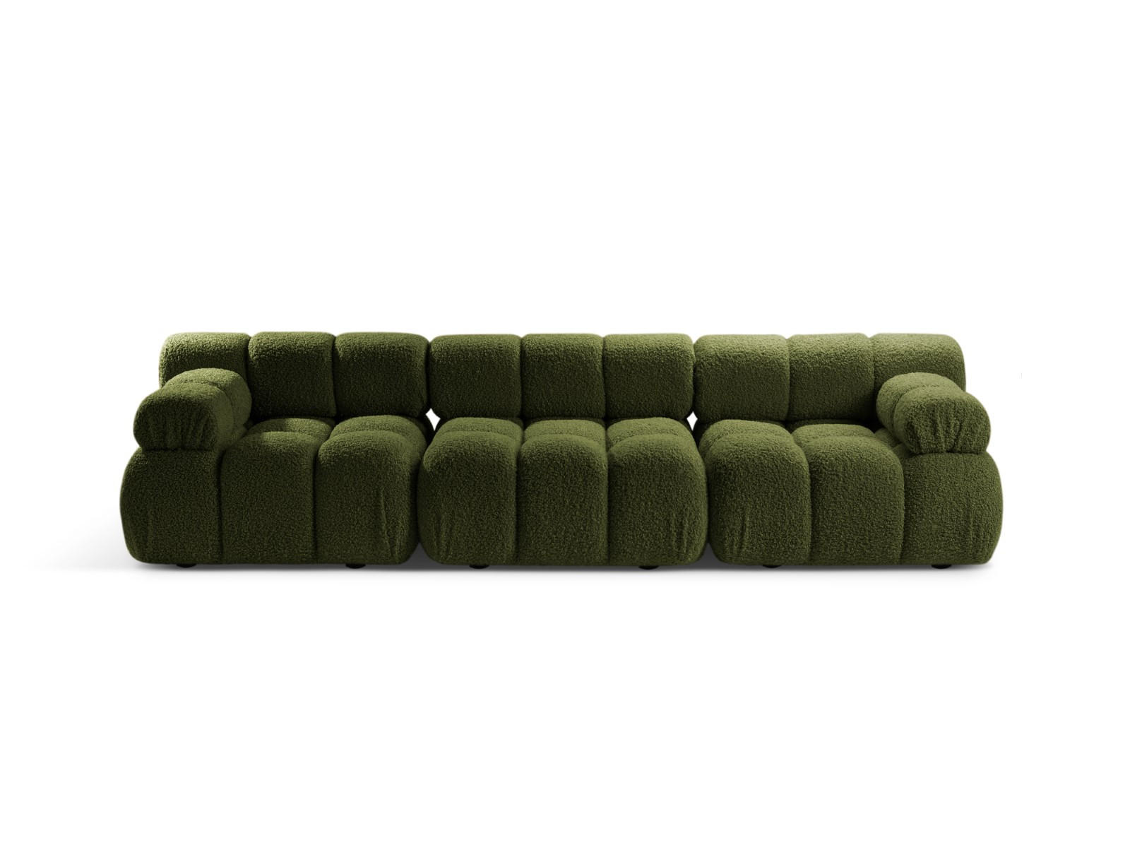 SOFA modular Bellis aus Boucle grün 3 Sitzplätze - Grün, Textil (94/70/282cm) - Micadoni