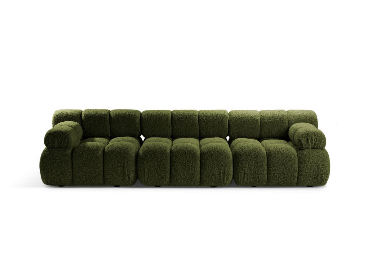 SOFA modular Bellis aus Boucle grün 3 Sitzplätze - Grün, Textil (94/70/282cm) - Micadoni