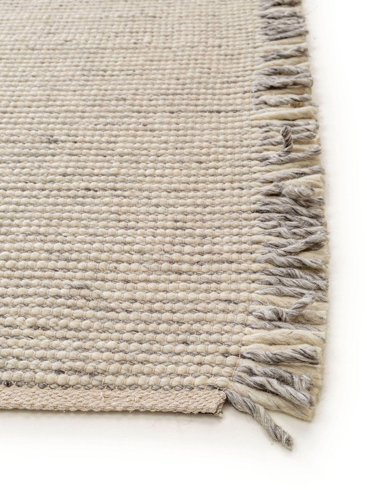 WOLLTEPPICH Mary Ivory Hellgrau 160x230 cm - Creme, Textil (160/230cm) - benuta Pure