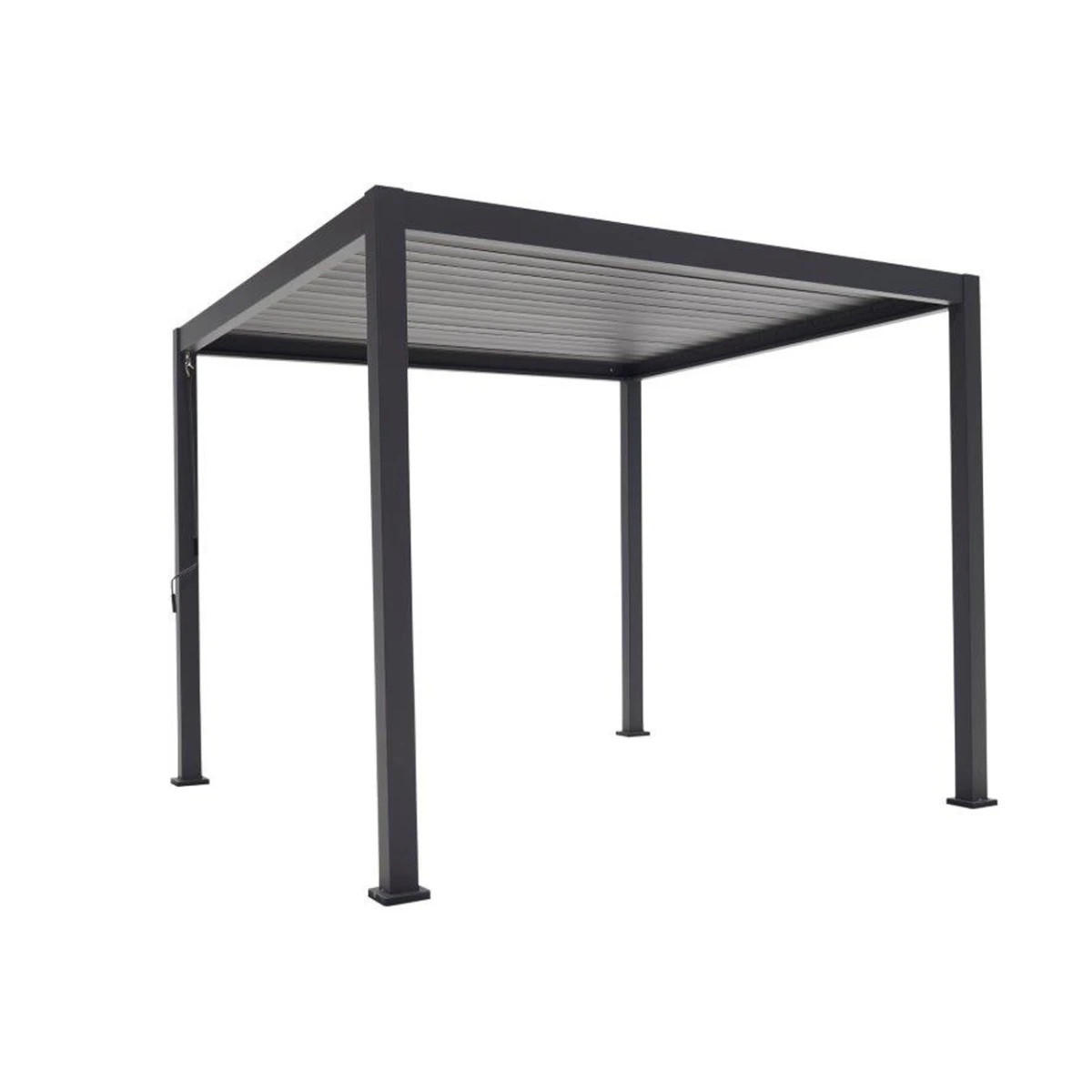 LAMELLENPERGOLA Mirador Classic Anthrazit 300/300/250 cm - Grau, Kunststoff (300/250/300cm) - Green Spirit