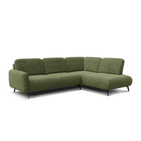 ECKSOFA FEBE 5-Sitzer rechts, olivgrün - Schwarz/Olivgrün, Holz/Textil (271/190cm) - Courtois Laville
