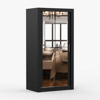 SKŘÍŇ s otočnými dveřmi Milan 100 cm 100/200/64 cm, 2dveřová, černý - černá, kompozitní dřevo (100/200/64cm) - imoebel24