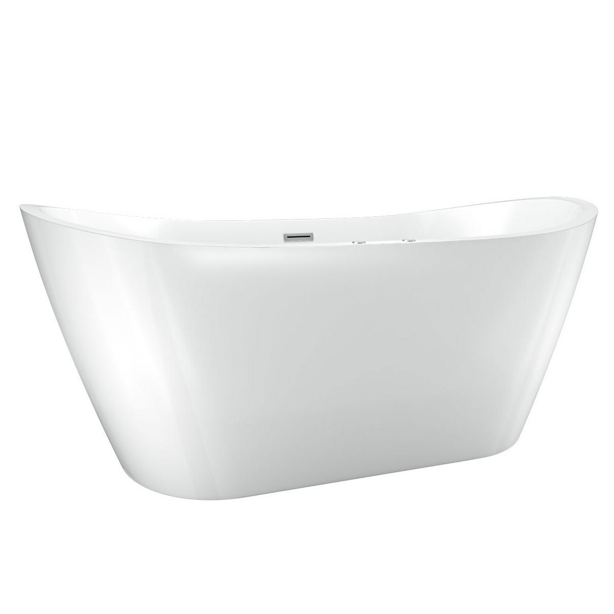 WHIRLPOOL freistehend F23 180x92cm - Weiß, Glas/Kunststoff (80/72/180cm) - AcquaVapore by Sandra Jentho