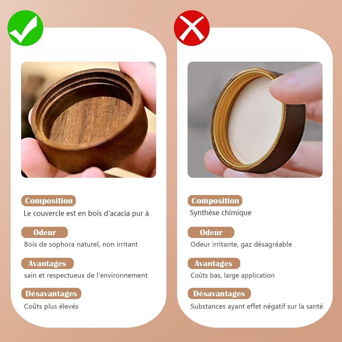 GEWÜRZGLÄSER Set 12-teilig mit Akazienholzdeckel 120ml - Braun, Holz (4.5/10.5/4.5cm)