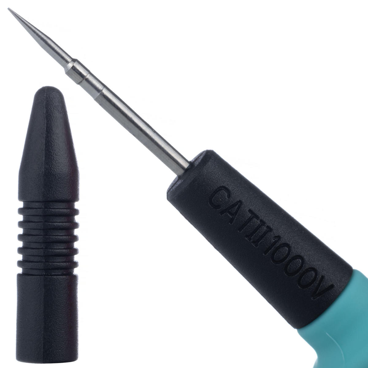 MESSLEITUNG Universal, 1000 V CAT III, 20 A, Nadelspitze 0,4 mm, Silikon, 103 cm, Bananenstecker - Multicolor, Kunststoff/Metall (10/10/10cm)