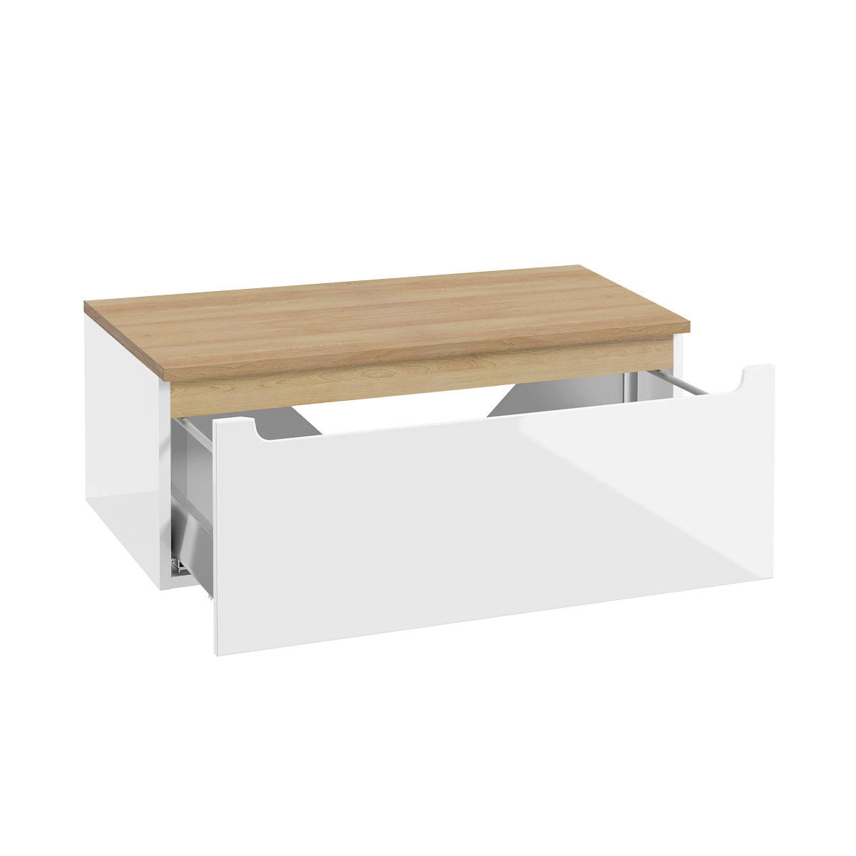 WASCHTISCHUNTERSCHRANK 80cm Livia Weiß - Weiß, Holzwerkstoff (80/32.5/46cm) - Petits-meubles