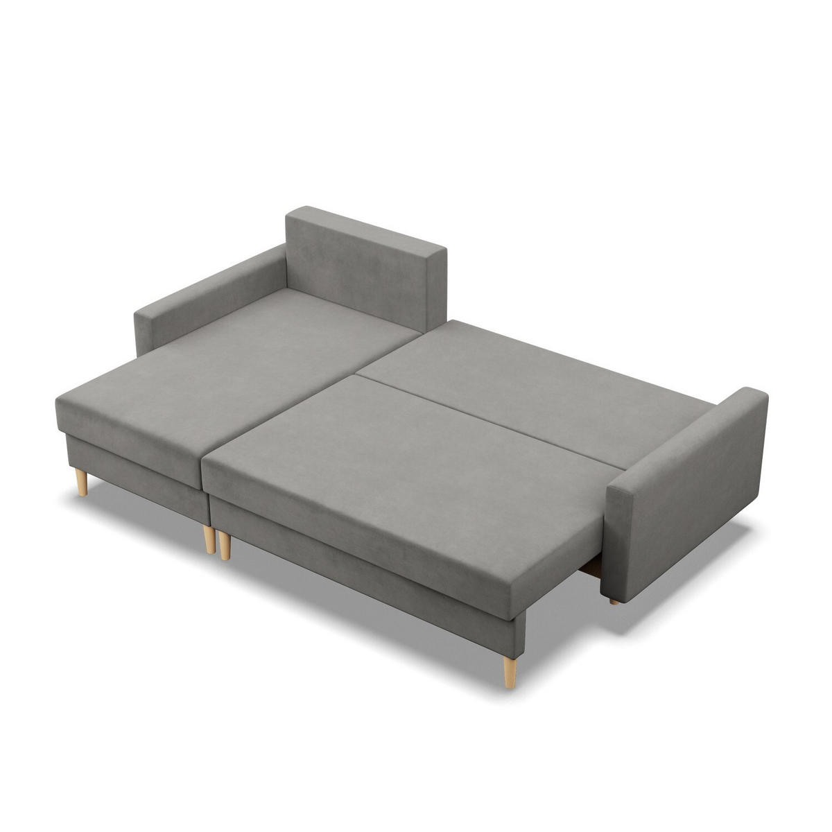 ECKSOFA Blank hellgrau - Hellgrau, Textil (223/140cm) - SIMKAM Furniture