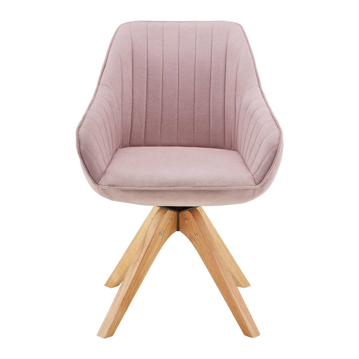 ARMLEHNSTUHL Leonie Rosa Webstoff Drehbar Gepolstert - Rosa, Holz (60/84/61cm) - Bessagi Home