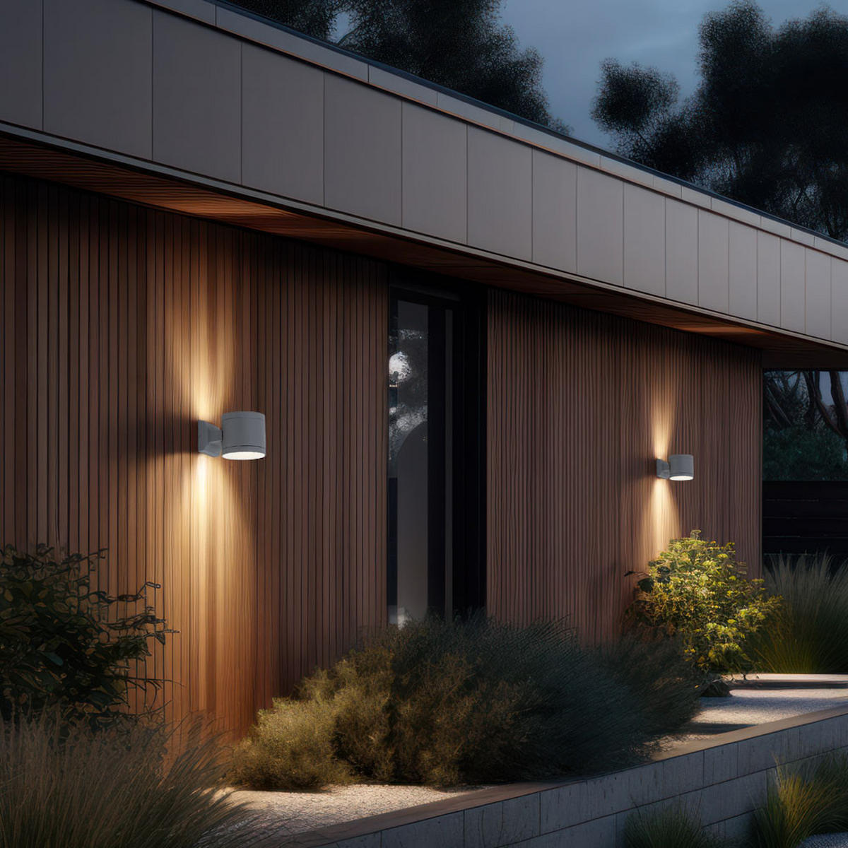 WANDLEUCHTE Aluminium Grau Glas - Grau, Glas (10.8/9.5/15.7cm)