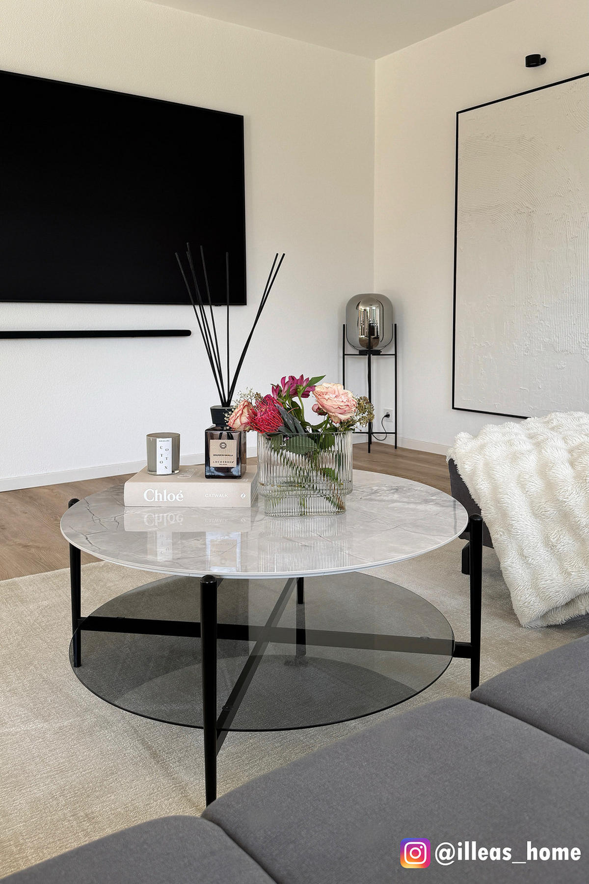 COUCHTISCH - Keramik / Stahl - Weiß, Keramik (94/94/40cm) - home24