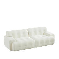 2-SITZER 224cm gebogene Form Montage erforderlich - Beige, Textil (104/66/224cm) - Raelunyi