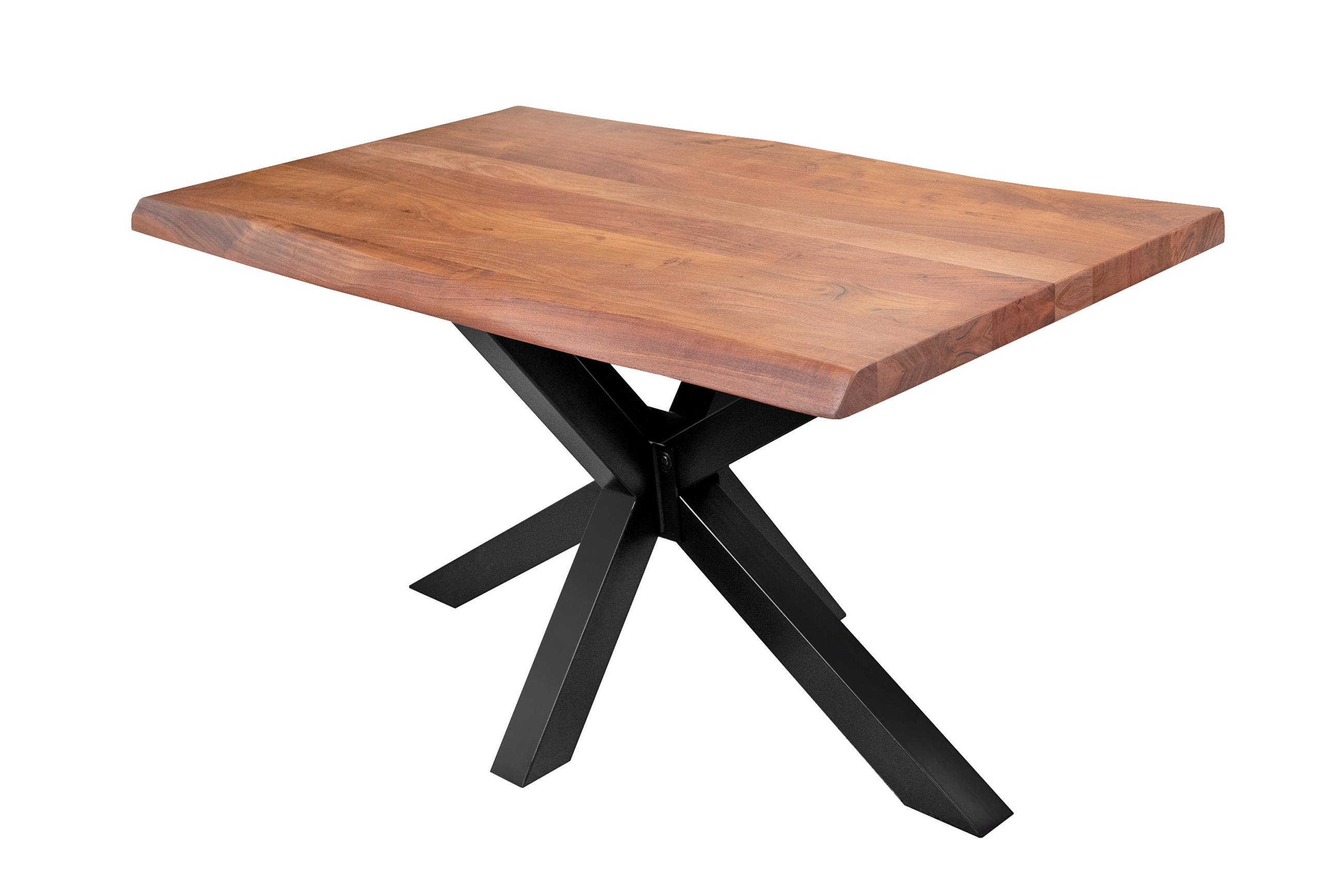 ESSTISCH CALI - Schwarz/Braun, Holz/Metall (80/120/77cm) - SAM