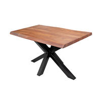 ESSTISCH CALI - Schwarz/Braun, Holz/Metall (80/120/77cm) - SAM