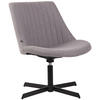 DREHSTUHL Stoff grau - Schwarz/Grau, Textil/Metall (63/79/71cm) - CLP