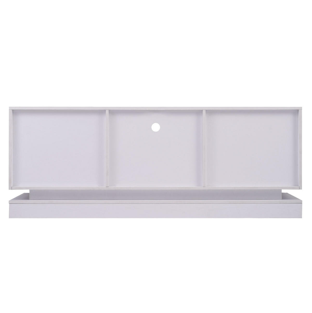 TV-SCHRANK in Weiß matt mit Türen und verstellbarer Glasablage 160/38.5/60 cm - Weiß, Holzwerkstoff (160/60/38.5cm) - Redom