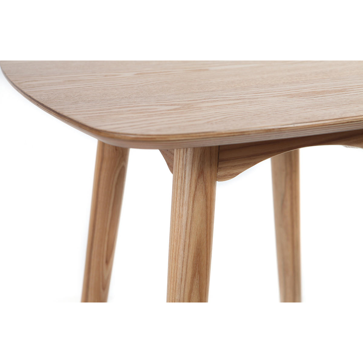 STEHTISCH Rechteckig Eschenholz BALTIK - Eiche Bianco, Holz (60/60/100.5cm) - Miliboo