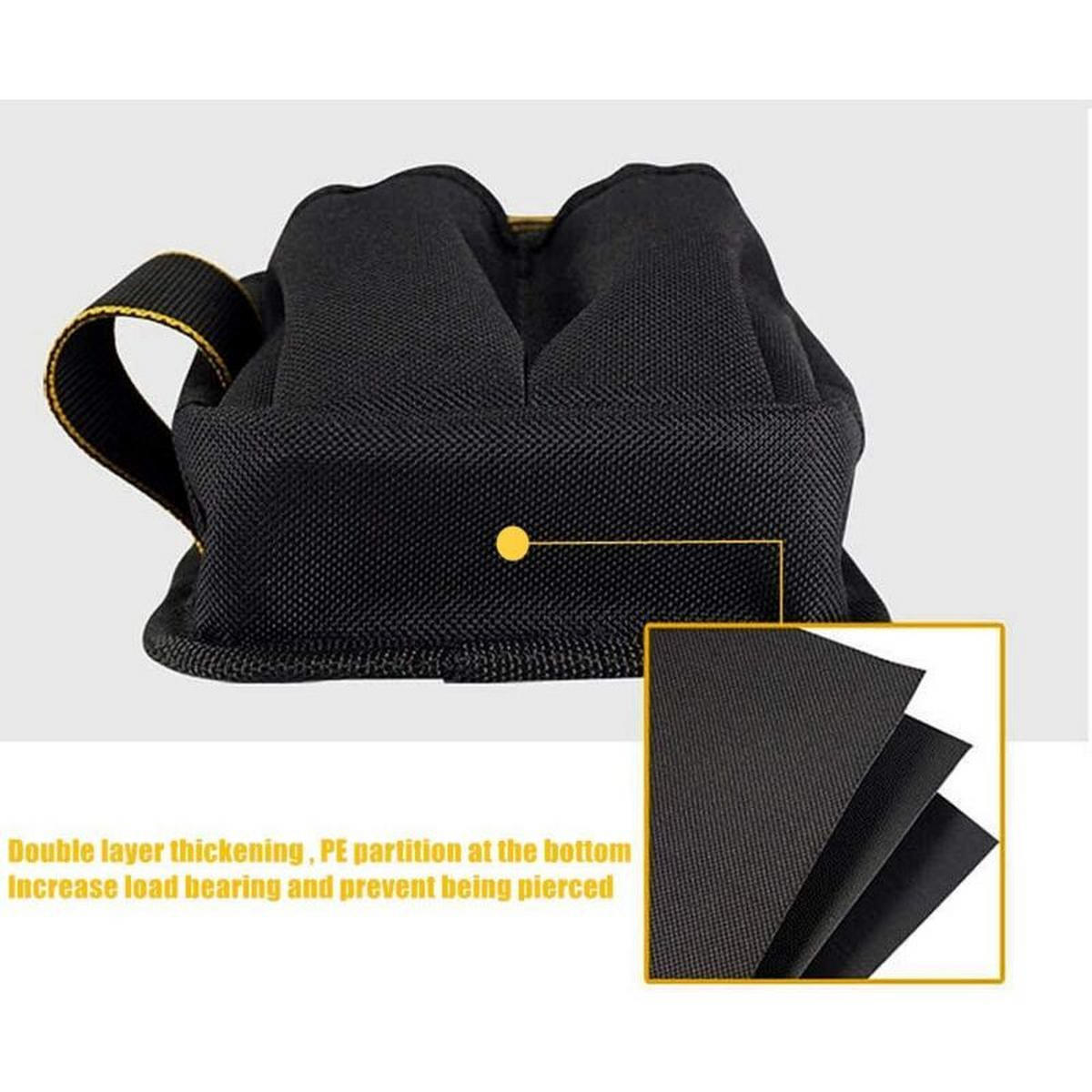 WERKZEUGGÜRTELTASCHE – 15 Taschen – verstellbare Länge bis zu 105 cm - Schwarz, Textil (16/4/30cm) - DCA
