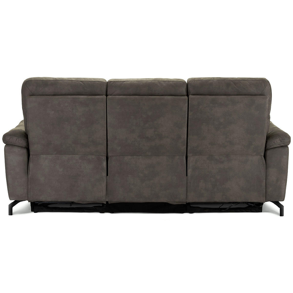 DREISITZER-SOFA Mikrofaser Braun (Taupe) - Braun, Leder/Metall (222/101/96cm) - Furnhouse