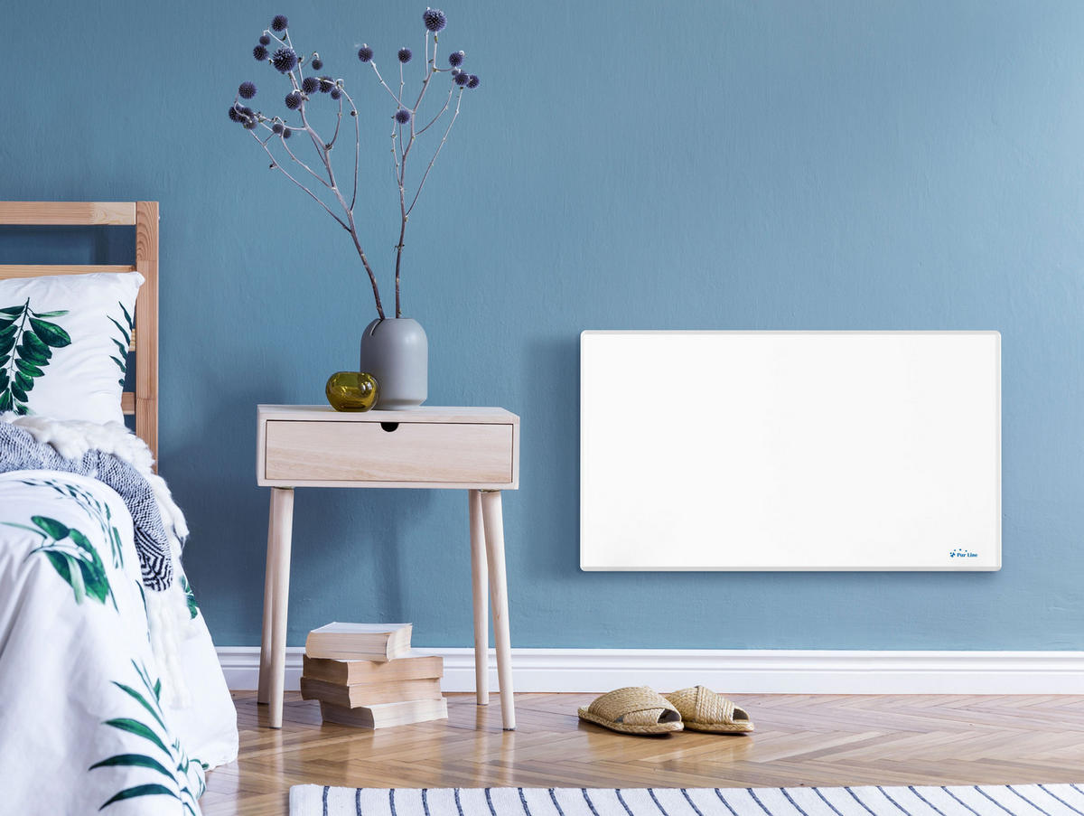 HEIZKÖRPERPANEEL Weiß mit digitaler Steuerung 1500 W - Weiß, Keramik (70/40/8cm) - Purline