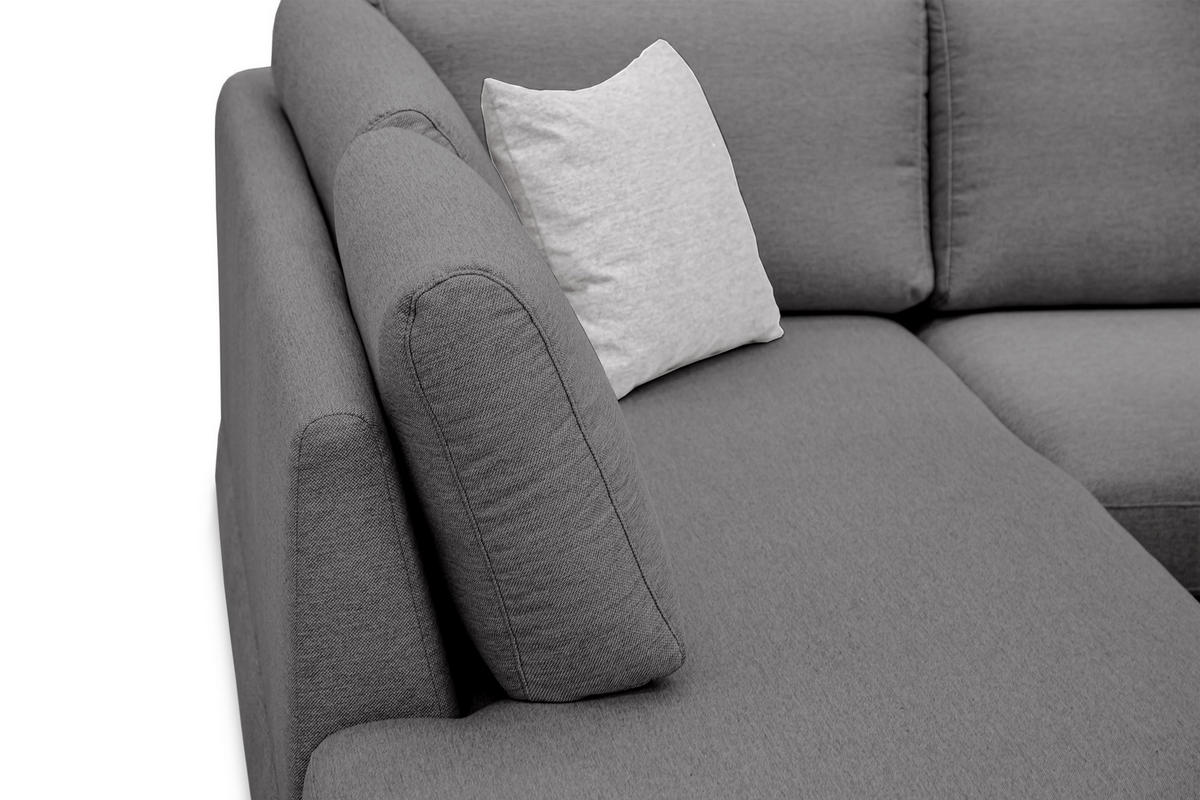 ECKSOFA OTTO 5-Sitzer, dunkelgrau - Dunkelgrau, Holzwerkstoff/Textil (219/279cm) - Courtois Laville