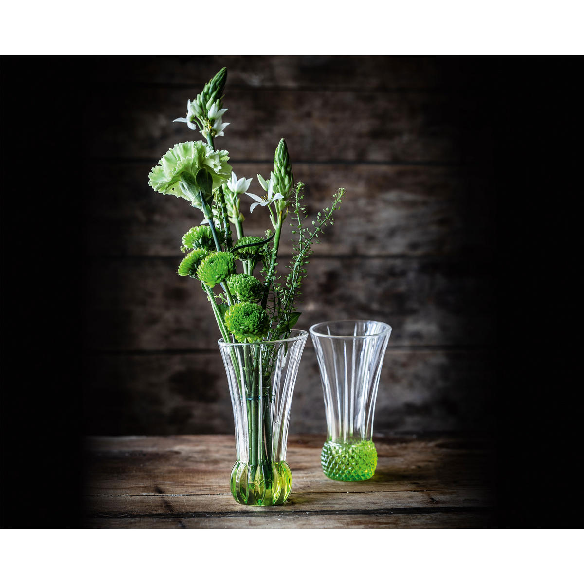 GLASVASE Set Spring Lime 2-tlg., Kristallglas - Transparent, Glas (2.84/5.35/2.8cm) - Nachtmann