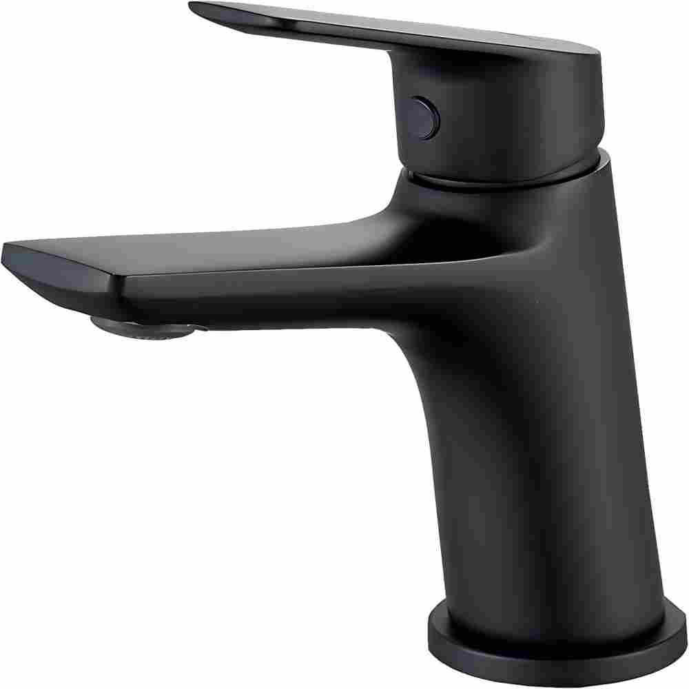WASCHTISCHMISCHER Einhebelarmatur aus Messing, matt-schwarz, G 1/2-Anschluss - Schwarz, Metall (5/12/12cm) - BELZ