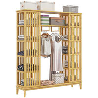 KLEIDERSCHRANK Braun 1 Stück - Braun, Naturmaterialien (35/165/145cm) - GiPP