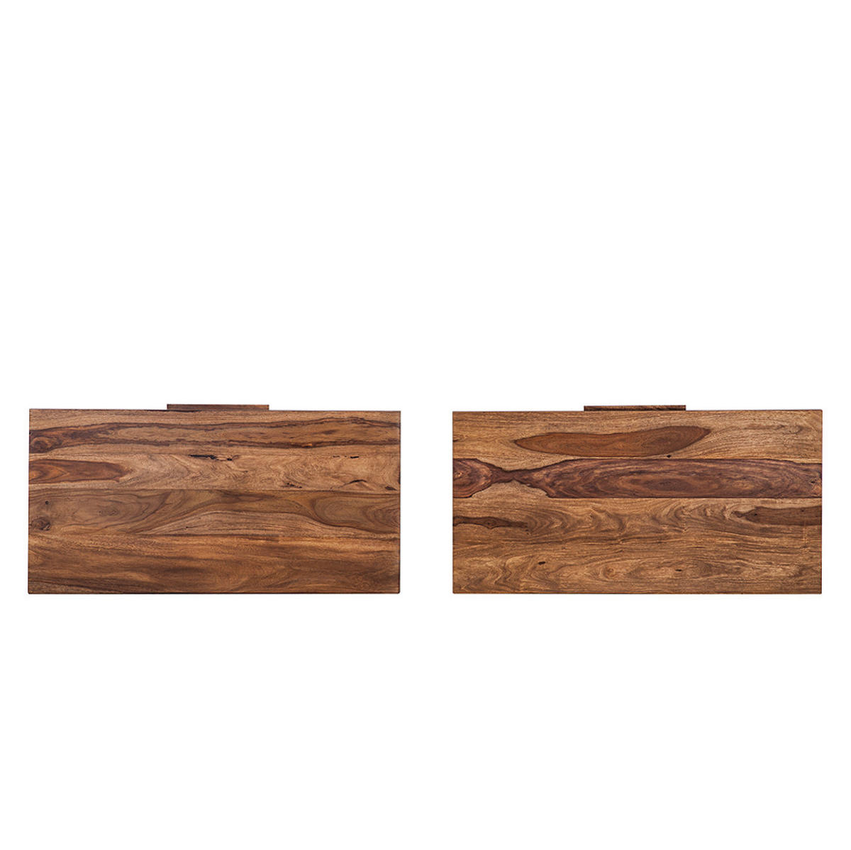 ANSTECKPLATTEN - Sheesham massiv, 2er-Set - Sheeshamfarben, Holz (45/90/5cm) - home24