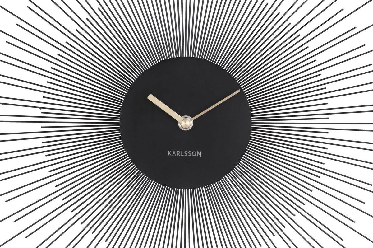 WANDUHR Peony Ø60 cm - Schwarz, Metall (60/60/3.5cm) - Karlsson