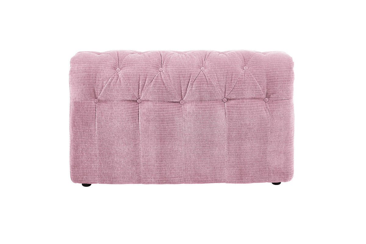 SOFA SITZELEMENT SEPHI Pink Cord - Pink/Schwarz, Kunststoff/Textil (107/62/27cm) - KAWOLA