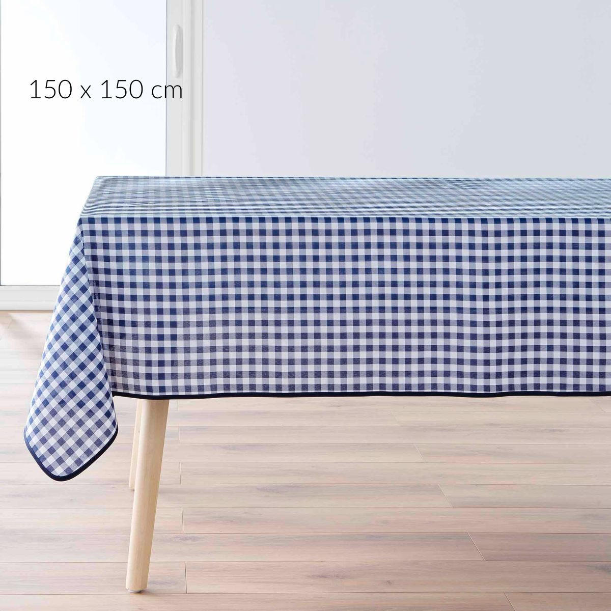 TISCHDECKE Vichy 150/150 cm - Blau, Textil (150cm) - Douceur d´intérieur