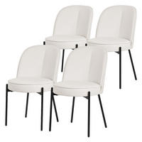 JÍDELNÍ ŽIDLE, sada 4 ks, béžová, polyester - černá/béžová, kov/textil (50/83/63cm) - ML-DESIGN
