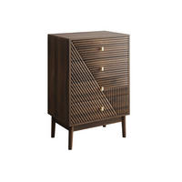 HIGHBOARD Eiche mit Rattanfronten und Schubladen - Braun, Holzwerkstoff (60/90/40cm) - Urban Meuble