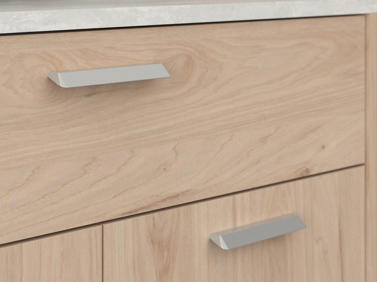 KÜCHENSCHRANK Gala 12 in Jackson Eiche und Beton Optik Beistellschrank - Braun, Holzwerkstoff (80/200/120cm)