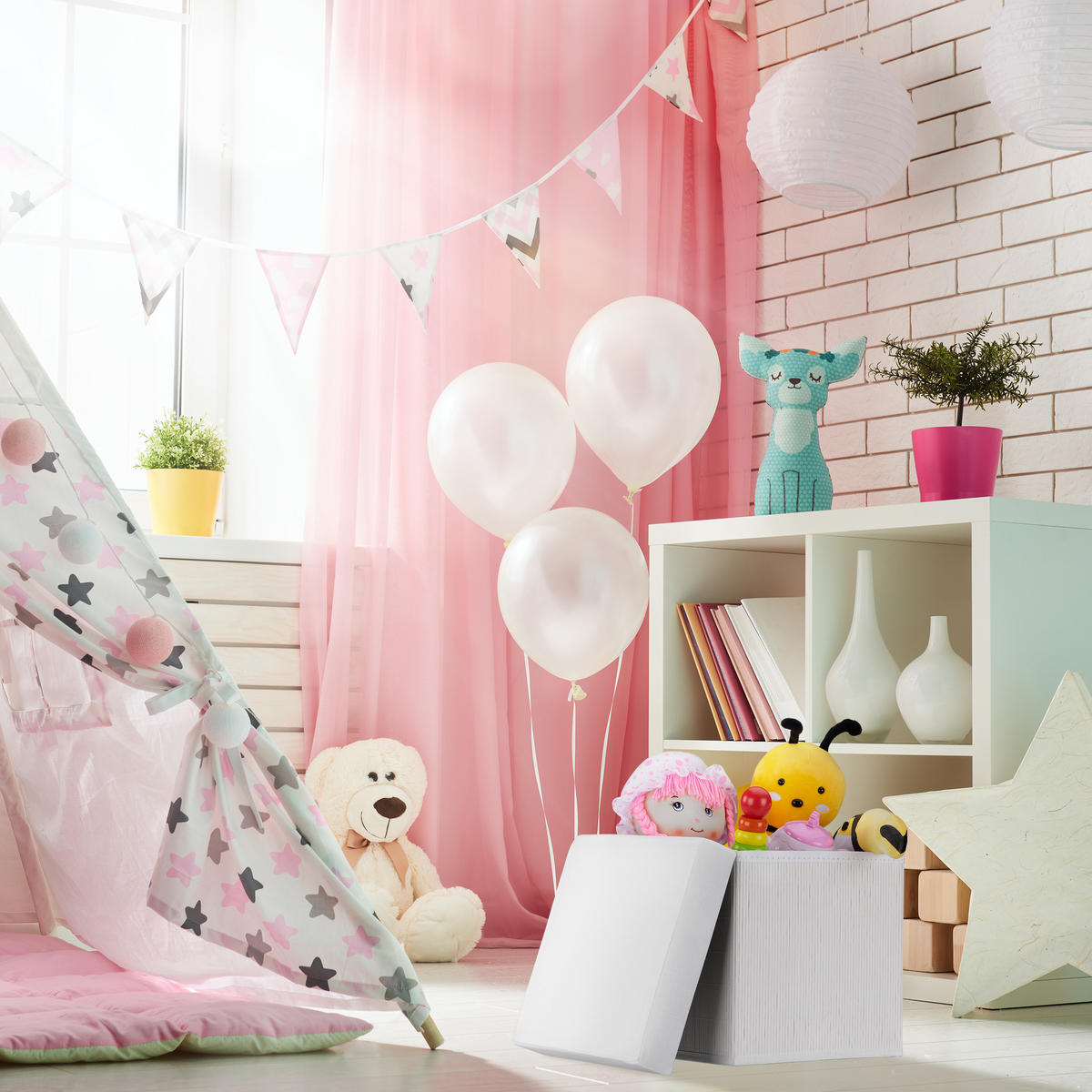 SITZHOCKER - Weiß, Holz/Holzwerkstoff (35/35/35cm) - Relaxdays