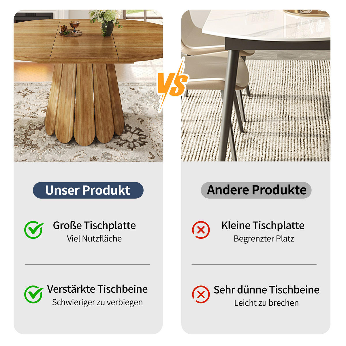 JEDÁLENSKÝ STÔL ausziehbar 118-158 cm Vintage Holzoptik - biela, kompozitné drevo (118/118/76cm) - Urban Meuble