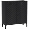 KOMMODE Lume mit zwei Türen, 100 cm, schwarz - Schwarz, Holzwerkstoff (103/95/40.5cm) - Beautysofa