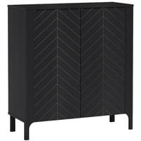 KOMMODE Lume mit zwei Türen, 100 cm, schwarz - Schwarz, Holzwerkstoff (103/95/40.5cm) - Beautysofa