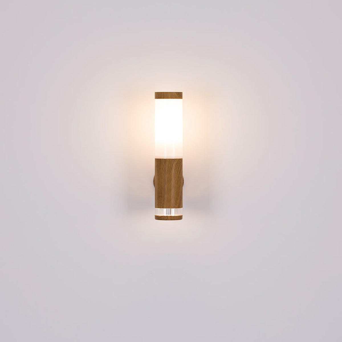 LED AUSSEN-WANDLEUCHTE Edelstahl Braun - Braun, Metall (8.5/35/14.2cm) - Globo Lighting