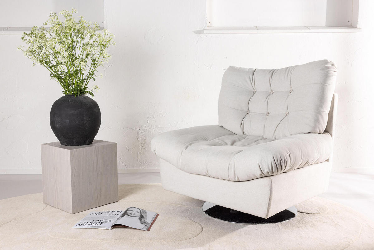SESSEL FLORENS Weiß 105x104x108 cm - Weiß, Textil (105/108/104cm) - FURNLUX