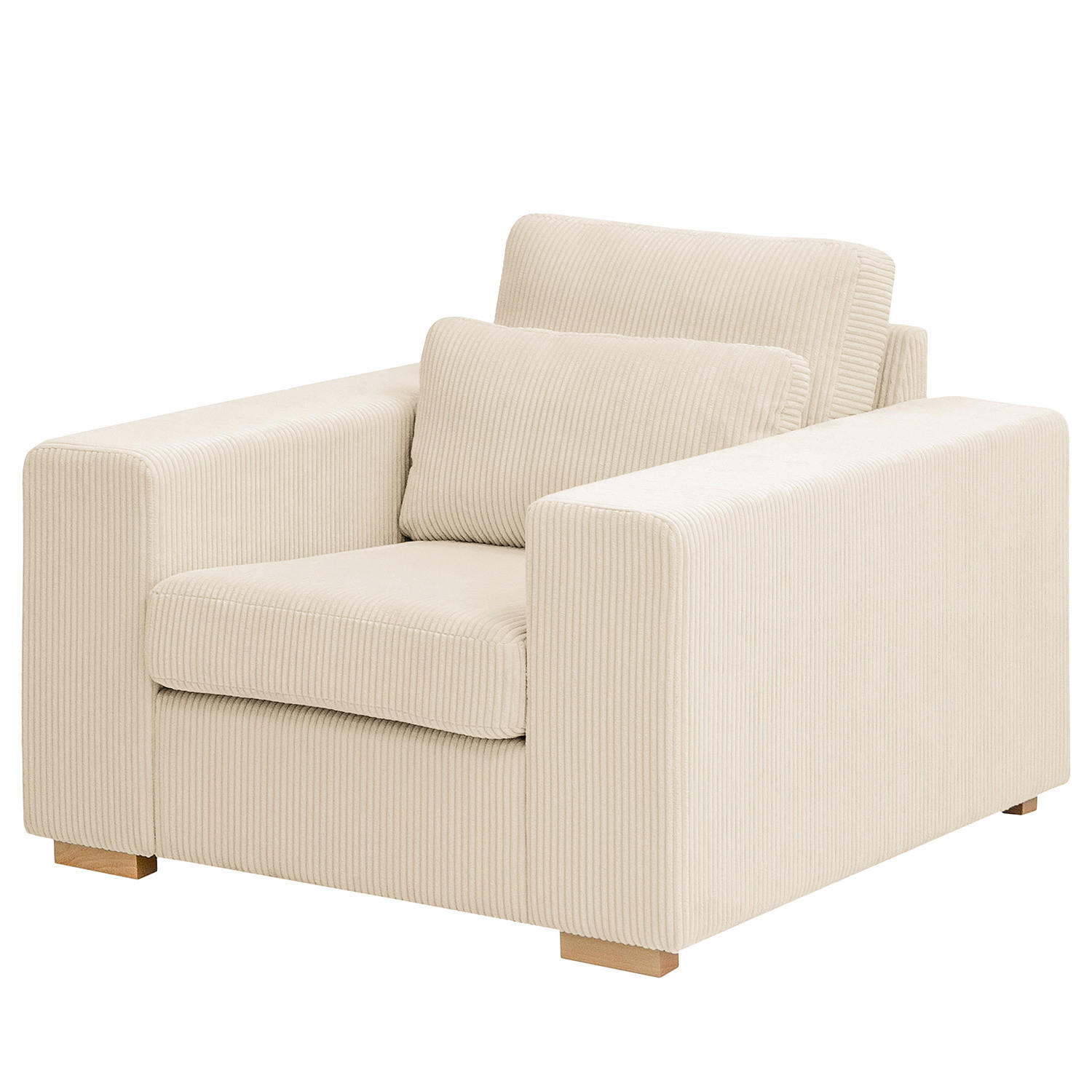 SESSEL - Buchefarben/Creme, Holz (104/85/104cm) - home24