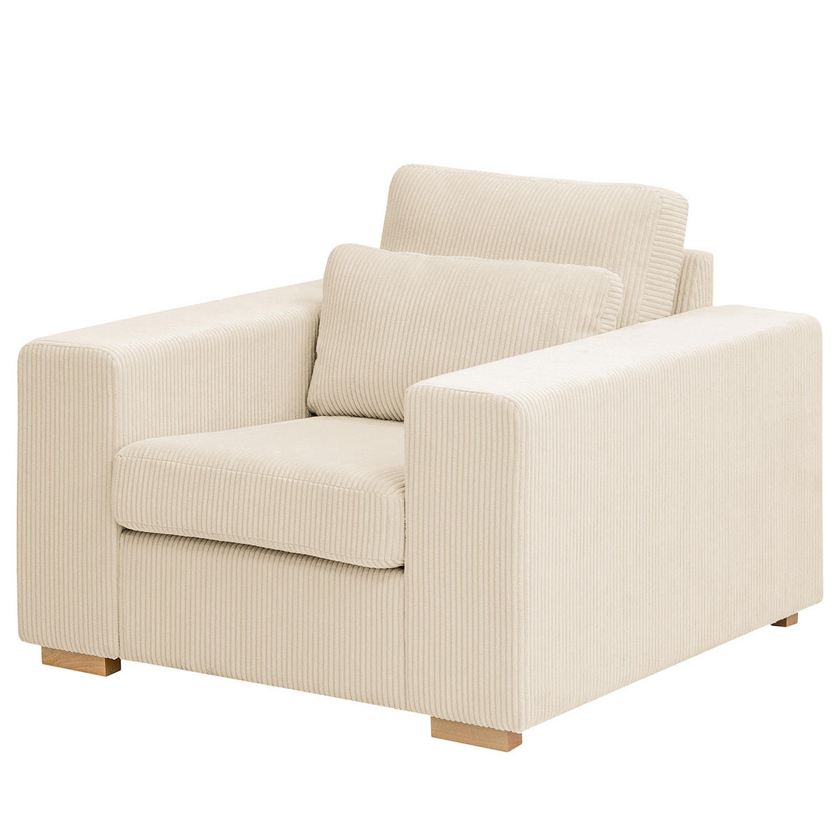 SESSEL - Buchefarben/Creme, Holz (104/85/104cm) - home24