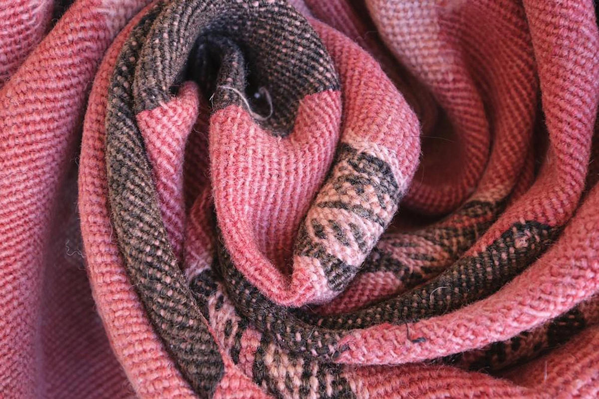 BERBERTEPPICH aus reiner Wolle 144x 253 cm - Pink, Naturmaterialien (144/253cm) - AFK Living