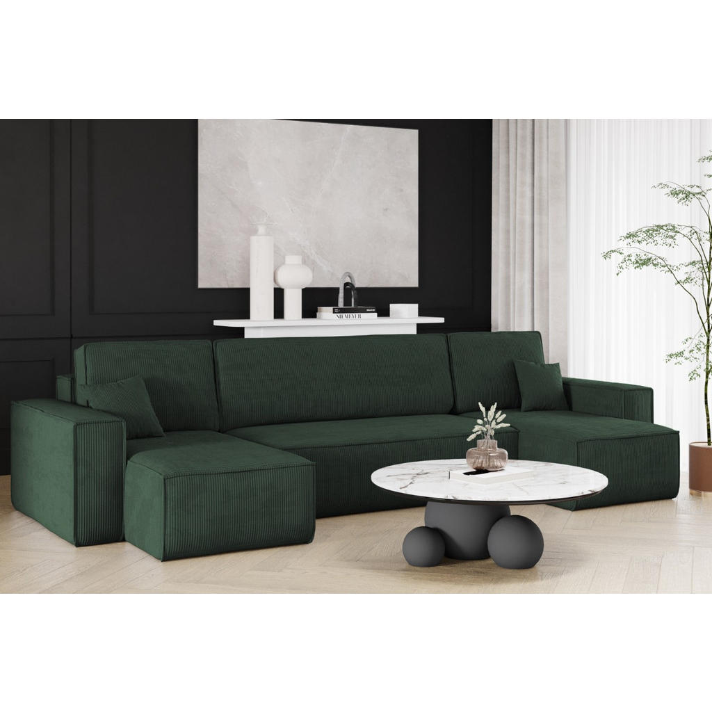 Thumbnail - Kaiser Möbel Ecksofa, Grün, Textil, 5-Sitzer, U-Form, 312x142 cm, Wohnzimmer, Sofas & Couches, Wohnlandschaften, Ecksofa...
